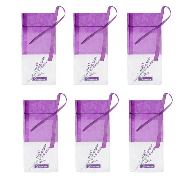 

vosarea 30pcs empty sachets bag flower printing fragrance lavender sachet purse ( style) - deep purple storage bags