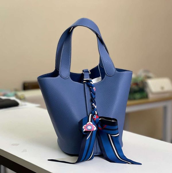 

bag women's korean fashion simple lychee grain vegetable basket bucket hand