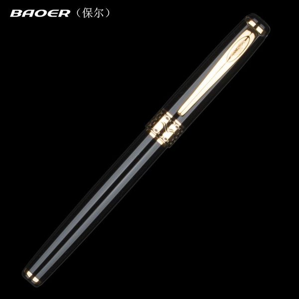 

gel pens baoer 68 rollerball pen metal ball caneta de luxo corporate gifts roller 0.5mm black refill