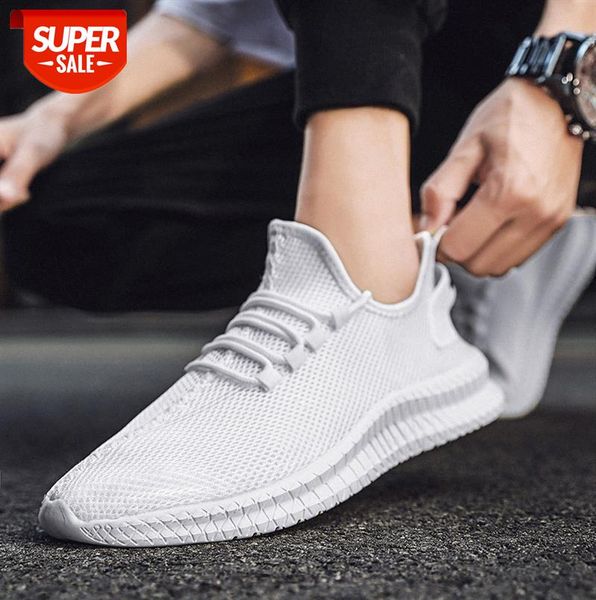 

plus size korean casual men's shoes student breathable fly woven mesh running sports net #3g74
