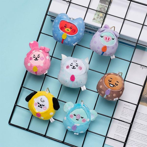 

pins, brooches jcbtshbaby series keychain cute doll pendant key ring toy, Gray