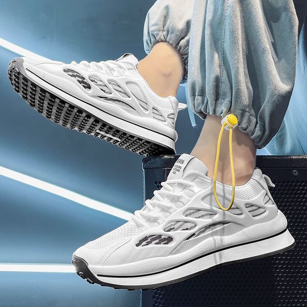 

mens summer korean style trendy mesh breathable sneakers youth casual versatile sports white argan fashion shoes