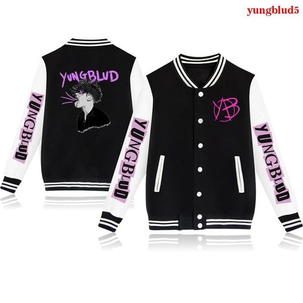 

men's jackets yungblud printing hip hop sportswear men clothing women o neck and coats harajuku baseball jacket boys casual sweatshirt, Black;brown