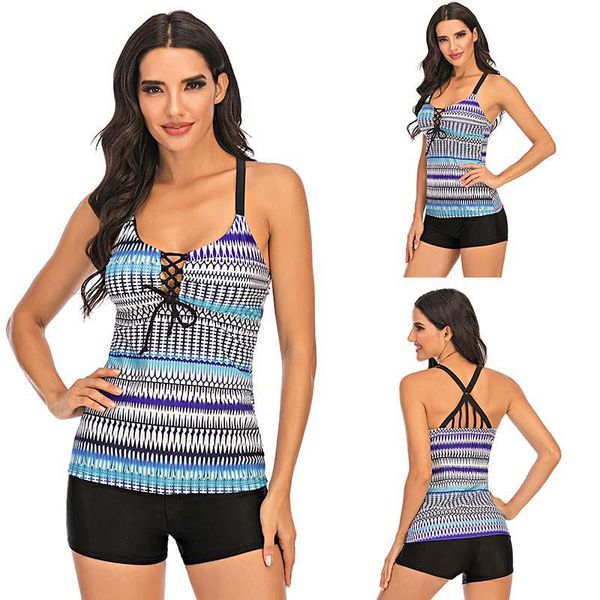 

swimwear 2021 swimsuit women plus size tankini sets swim vintage beach wear bathing suits female bandage monokini suit one-piece