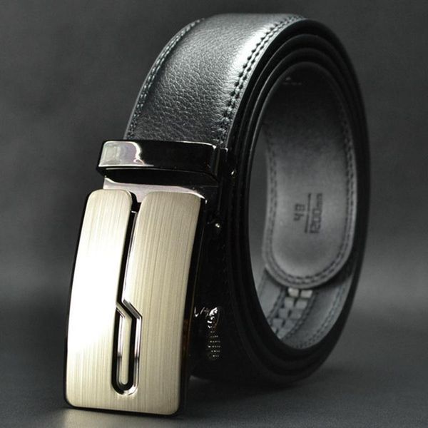 

belts wowtiger men designers automatic buckle leather luxury belt male alloy for cintos cinturones hombre, Black;brown