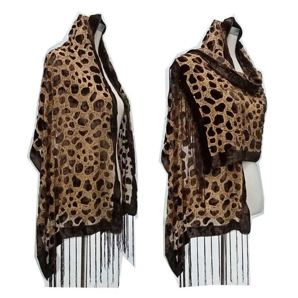 

velvet silk women soft leopard grain shawl for ladys wedding evening scarf winter, Blue;gray