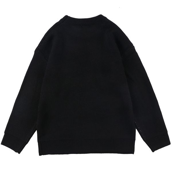 

men's sweaters aolamegs sweater japanese cute girl cartoon anime knitted pullover couple loose hipster high street cool autumn clothing, White;black