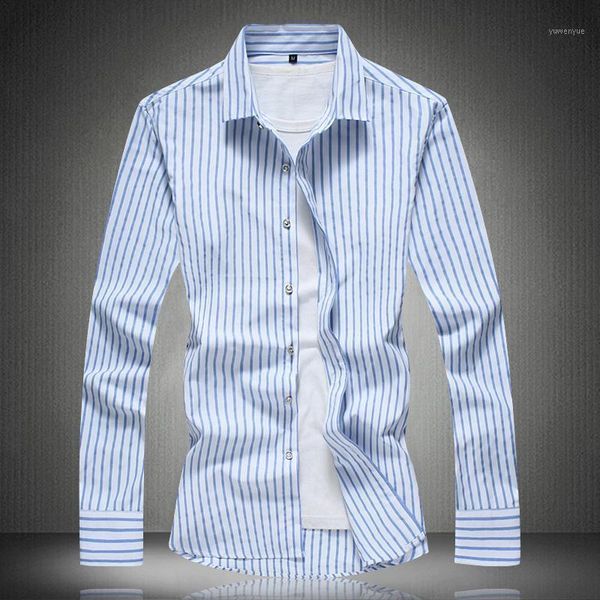 

oversized men long sleeve shirt spring striped design mens dress formal fashion social shirts - 5xl 6xl 7xl #3017, White;black