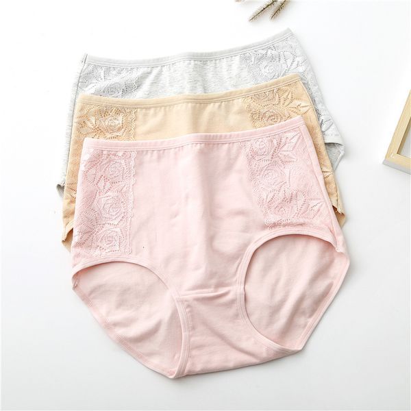 

pure high underwear women's large size fattening cotton breech raising waist mother's briefs, Black;pink