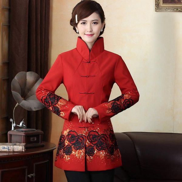 

women's jackets 2021 est women casual lengthen jacket fashion coat red overcoat plus size 4xl slim wedding party for mother, Black;brown
