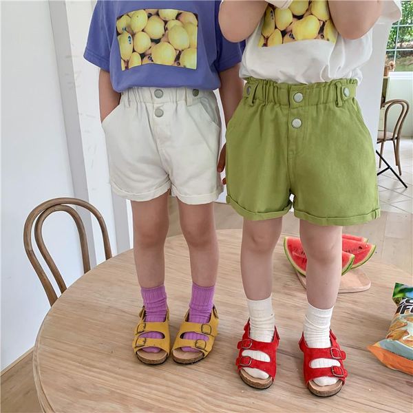 

shorts boys casual solid color baby girls cotton all-match loose 1-7y, Black