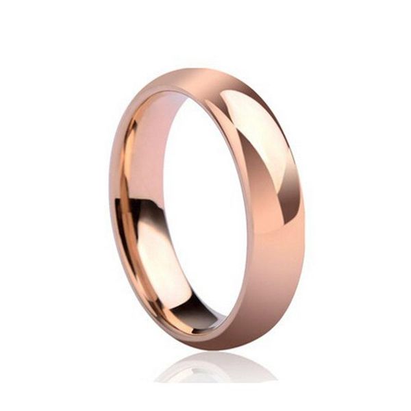 

cluster rings classic smooth stainless steel ring fashion rose gold silver color for women mens couple lover wedding engagement, Golden;silver