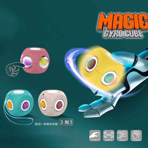 

finger gyro rotating magic cube new children's puzzle decompression toy rat killing pioneer two in one