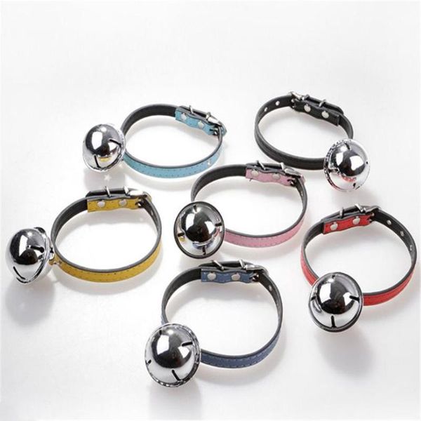 

dog collars & leashes pet big bell collar ringing pu leather pets for small dogs puppy cats strap necklace chihuahua accessories