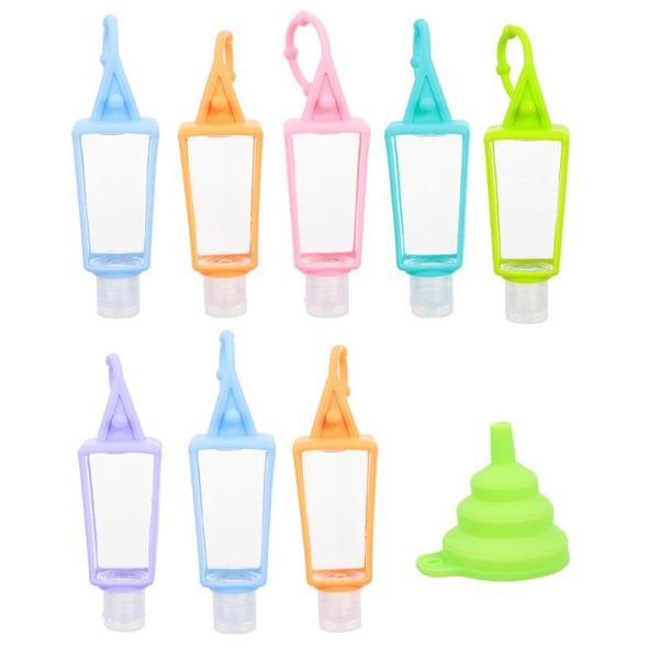 

water bottle 1 set hand sanitizer case with container silicone protective holder