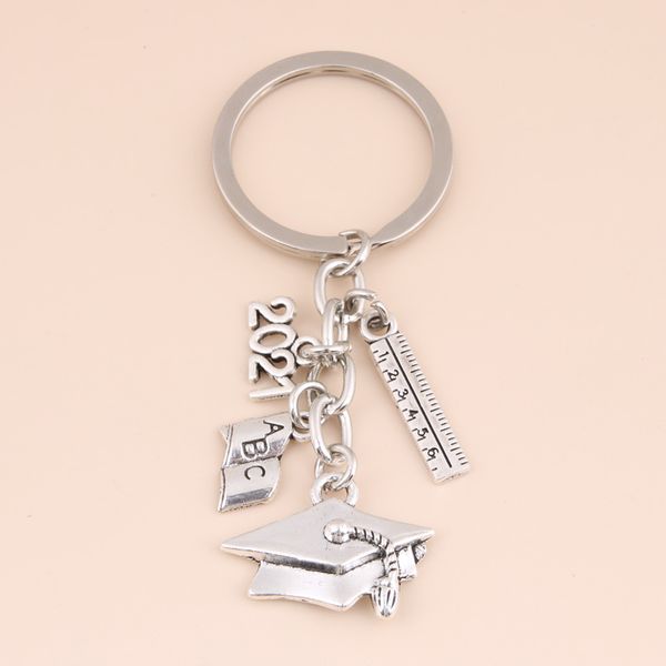 

School 2022 Graduate Diploma Charms Keychain Making Graduation Cap Student Gift Key Ring Students Gifts Jewelry Handmade