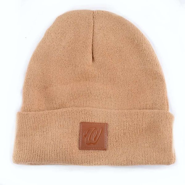

korean wool hat warm pure color knitted star, Blue;gray