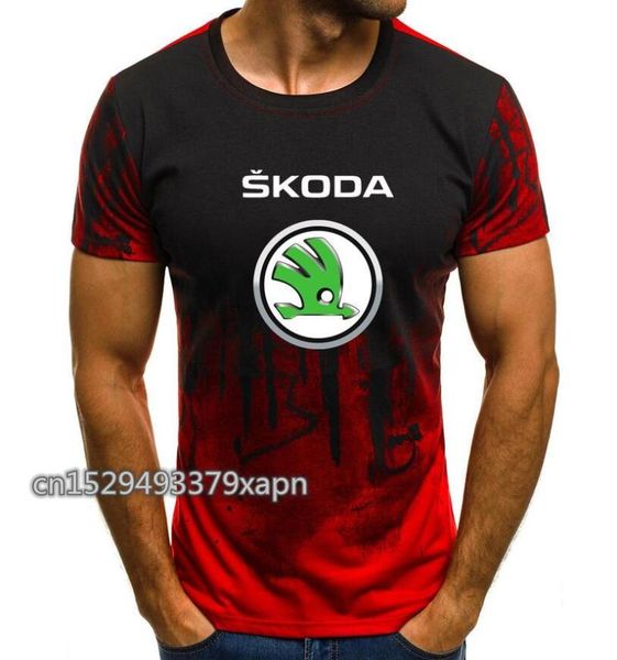 

men's t-shirts summer men brand printing skoda logo 100% t shirt short sleeve camouflage t-shirt jyf, White;black