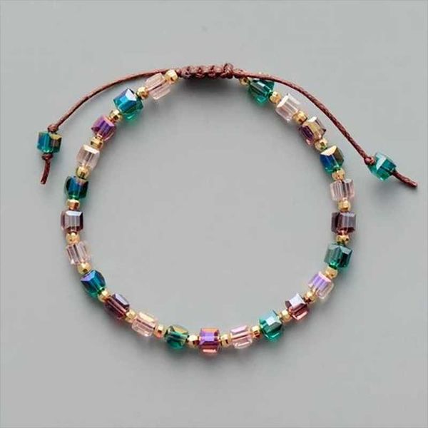 

beaded, strands oaiite crystal bead fashion bracelet bohemian wristband gifts jewelry accessories handmade wristlet trinket, Black
