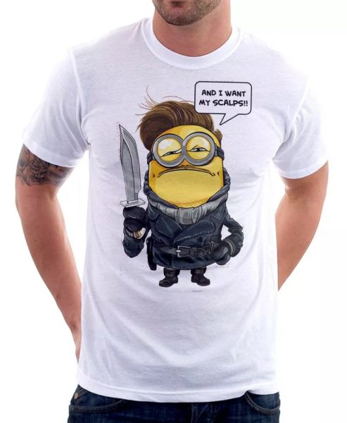 

inglourious basterds gunter white printed cotton t-shirt 9610, White;black