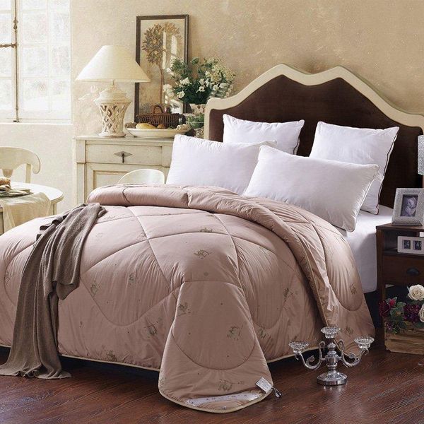 

winter camel quilt camelhair filler comforter/duvet warm for queen single baby size double 220x240cm golden king comforters & sets