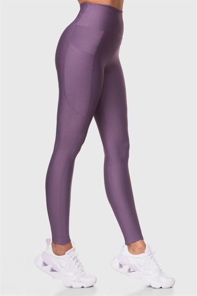 

women's leggings high waist pocketed lilac sport ss-2476-27, Black