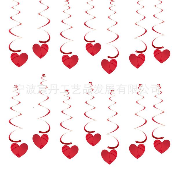 

love valentine's day pvc spiral pendant wedding party suppli venue layout