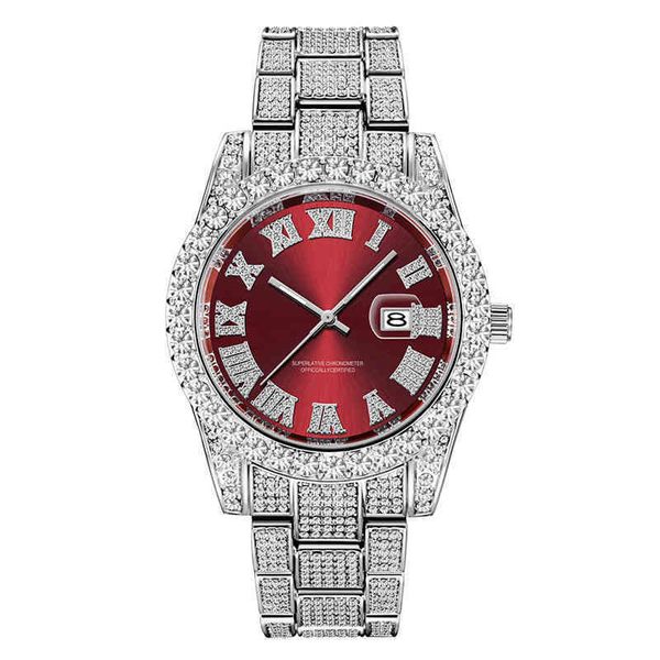 

y men wrist watch low price 1piece hip hop rose gold diamond watch to luxery fitens breifcase del dgins seico, Slivery;brown