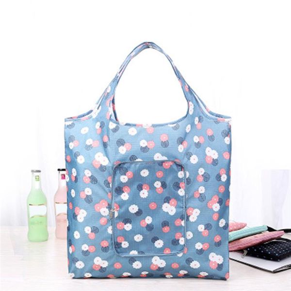 

foldable shopping bag eco-friendly tote reusable single shoulder portable sundries storage bags
