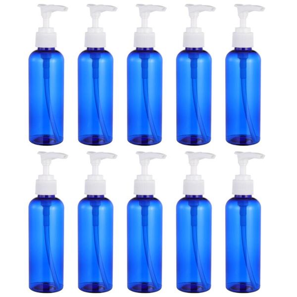 

storage bottles & jars 10 pcs 100ml empty shampoo pump lotion dispenser for travel outdoor camping business trip (blue)