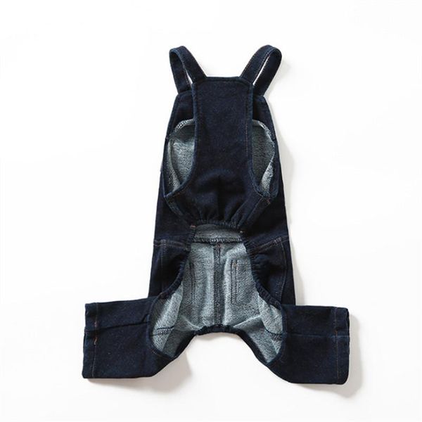 

dog apparel pure color pet clothing jean jumpsuit jumper onesie