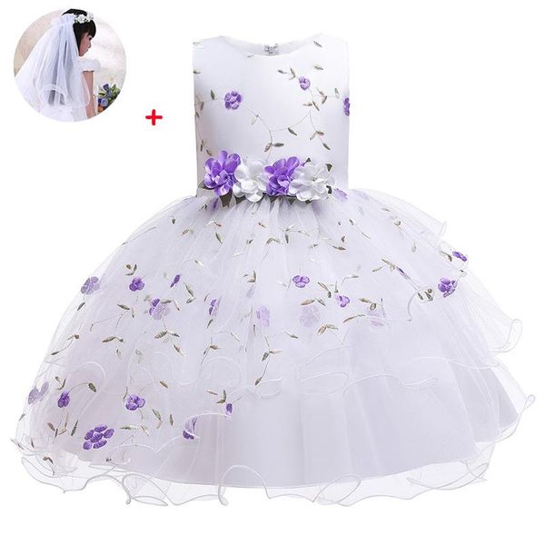 

girl's dresses 2021 easter clot baby girl dress princess embroidery tutu wedding sleeveless evening party costume for kids clothing, Red;yellow