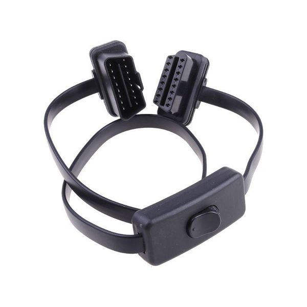 

diagnostic tools 16 pin obd2 obdii auto car extension cable with switch type adapter connector