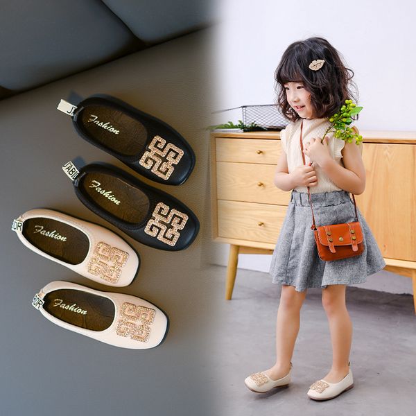 

70% off factory online 2021 new girls' princess shoes fashion children's indoor and outdoor single dance, Black