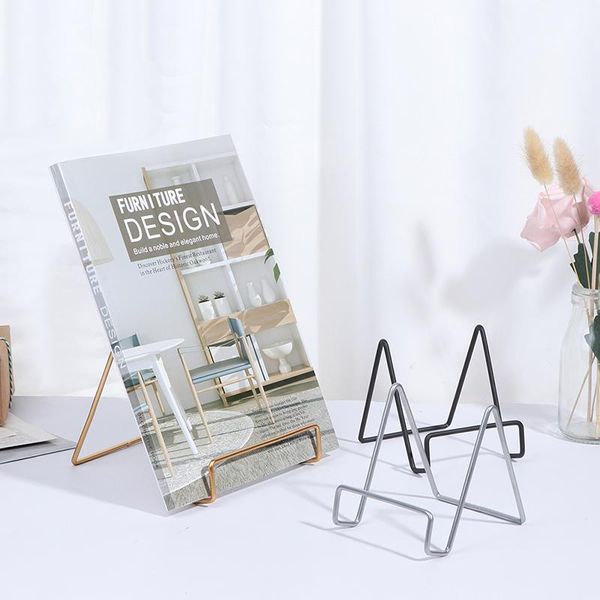 

hooks & rails 1pc iron art display stand dish rack plate bowl picture frame po book pedestal holder home decoration