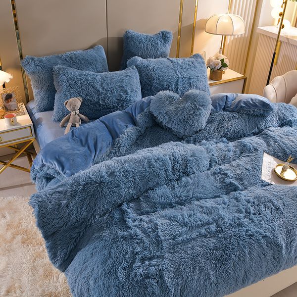 

girl heart mink thick four piece set princs feng shui veet warm four piece set