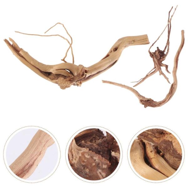 

3pcs natural tree roots adornments aquarium ornaments branch decor random color decorations