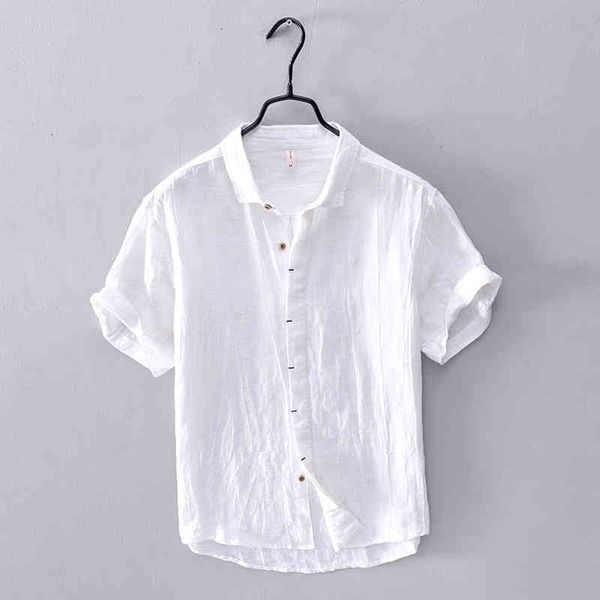

men's t-shirts summer casual linen short sleeve fashion breathable shirts for men solid white shirt mens chemise camiseta qz7n, White;black