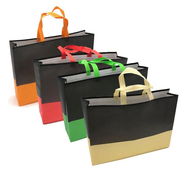 

storage bags three-dimensional film coated non-woven color environmentally friendly shopping bag home and finishing supplies
