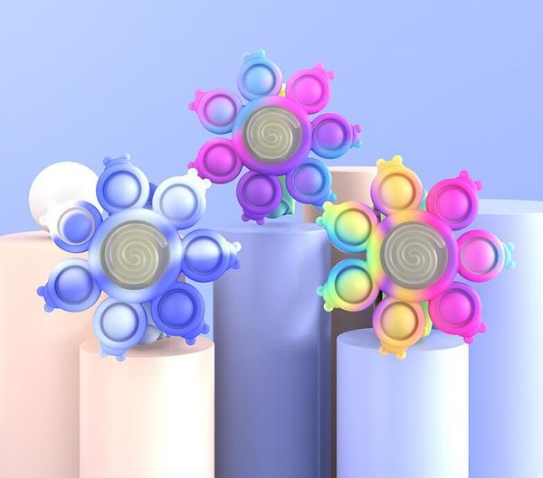 

fidget toys rotating bracelet reliver stress rainbow bubble antistress toy children sensory to relieve autism