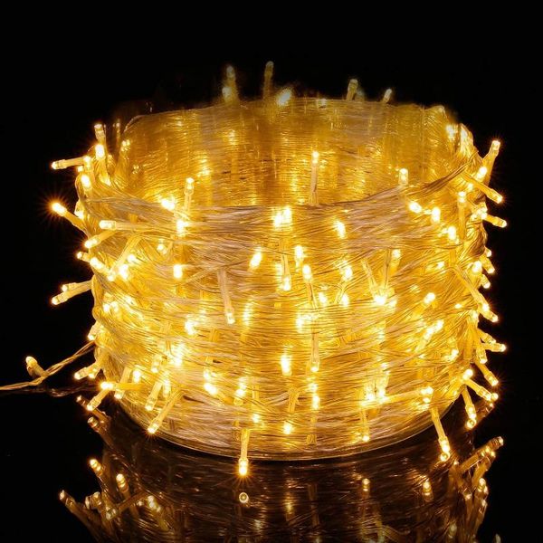 

strings christmas lights 100/50/40/30/20/10m ac220v 8 modes led string light year indoor/outdoor waterproof garden fairy garland