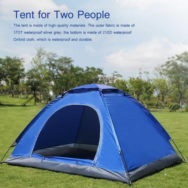 

tents and shelters 2 person super tough fiber rod lightweight camping tent easy instant setup double layer portable handbag for hiking trave