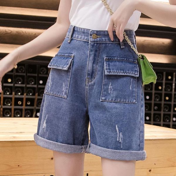 

fashion women's jeans summer high waist girl denim shorts korean casual women plus size 5xl, White;black