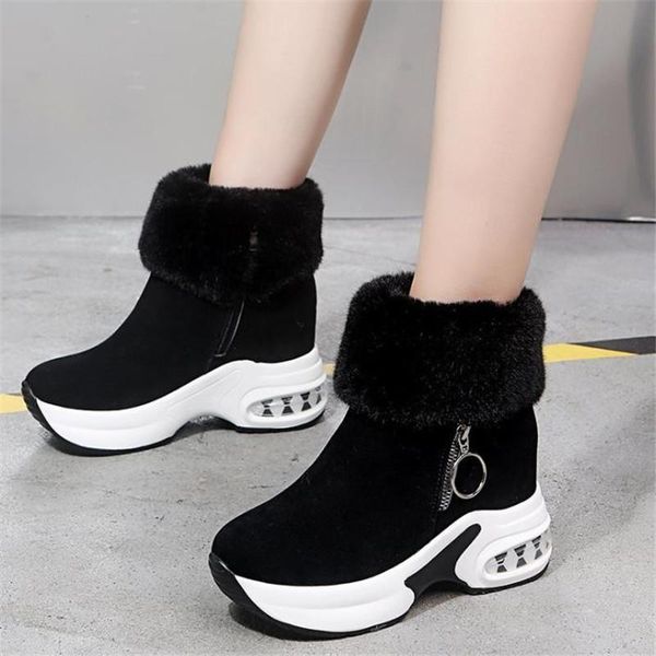 

boots winter leisure student cotton muffin thick soled plush, Black