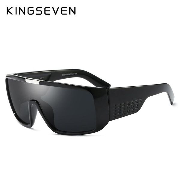 

sunglasses kingseven oversized men vintage brand driving sun glasses women flat big frame sunglass retro siamese eyewear, White;black
