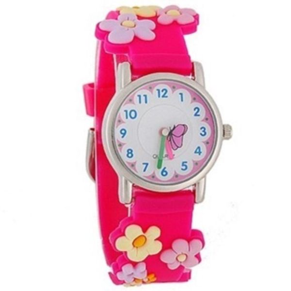 

wristwatches willis fashion cartoon quartz watches 3d flowers children clock waterproof kids leisure gift watch relogio feminino, Slivery;brown