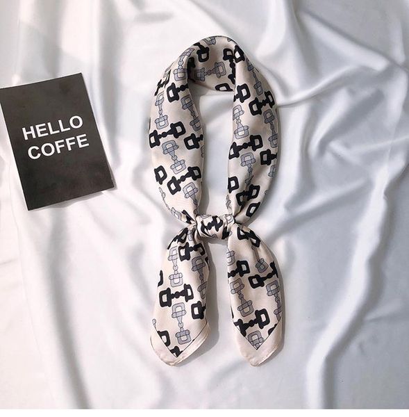 

scarves yishine 2021 70*70cm chain pirnting multi use luxury women square scarf hajib, Blue;gray
