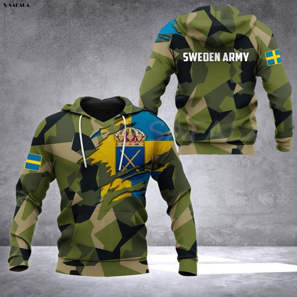 

men's hoodies & sweatshirts sweden soldier army veteran brazil skull 3d printed hoodie man women zipper pullover sweatshirt jersey stre, Black