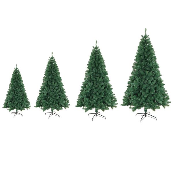 Árvore de Natal verde artificial 210cm com 800 ramos de pinho flame-retardador de pvc material de pv árvore de abeto triod 211104
