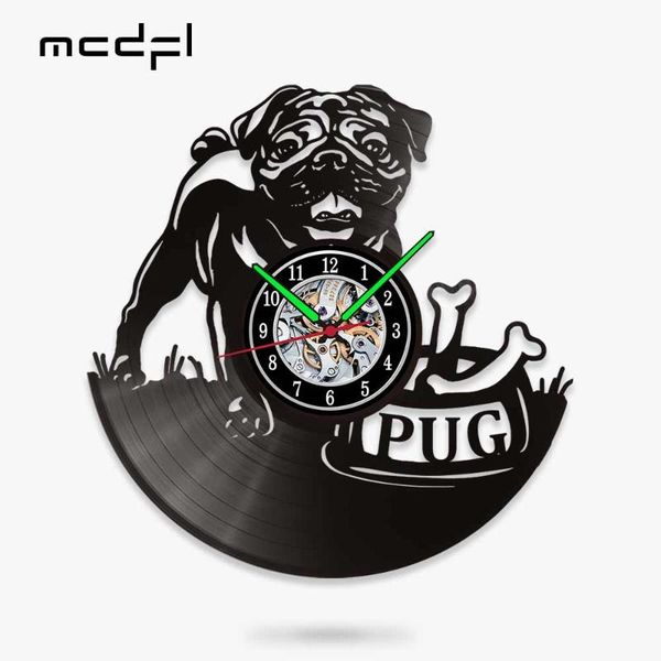 

record wall clocks home decor hanging dogs decorative art dog lover gift baby room light 12 inch
